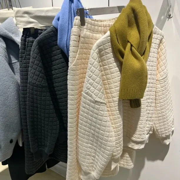 韩系减龄休闲加绒加厚卫衣高腰宽松阔腿裤两件套