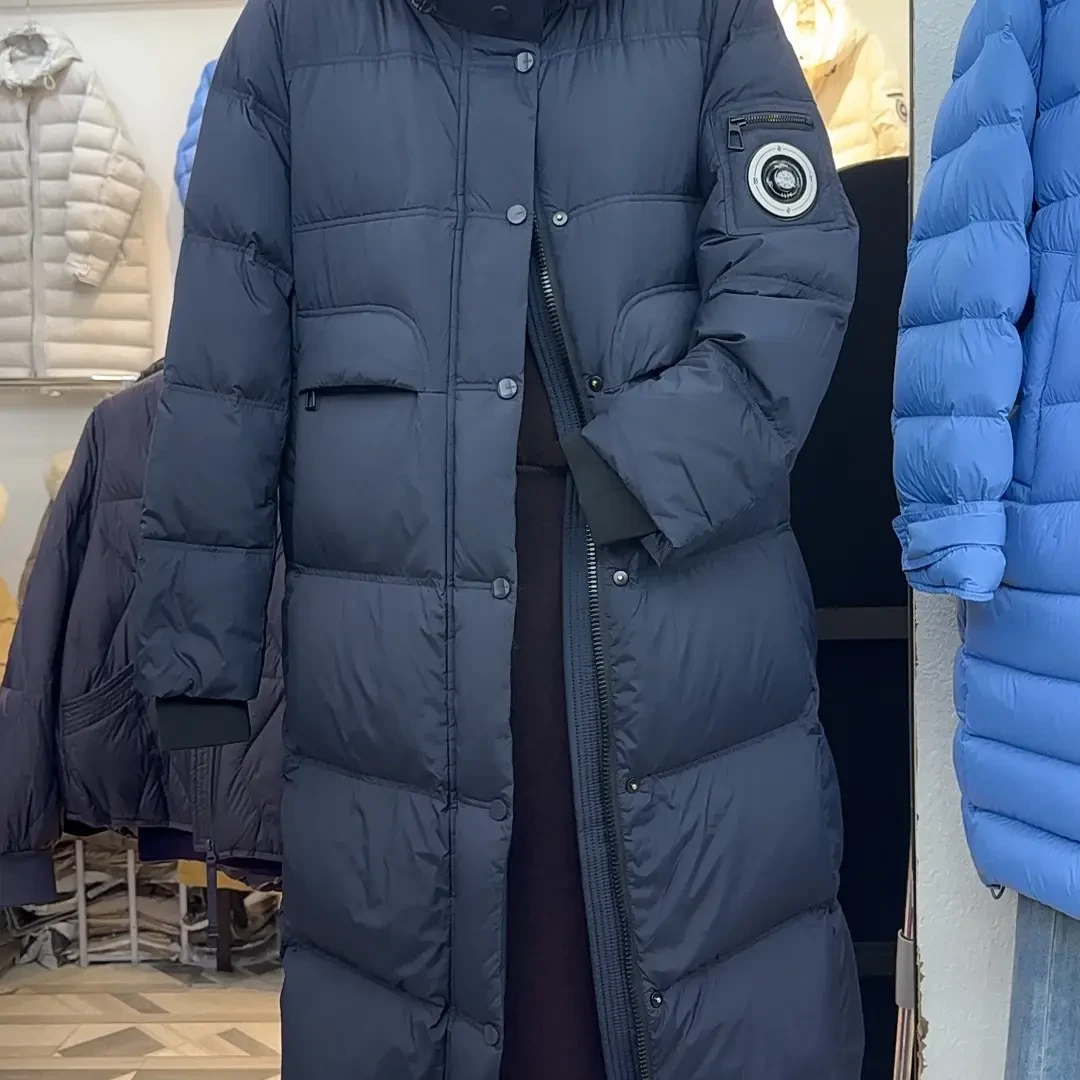 冬季新款加厚长款连帽保暖百搭女款棉服外套