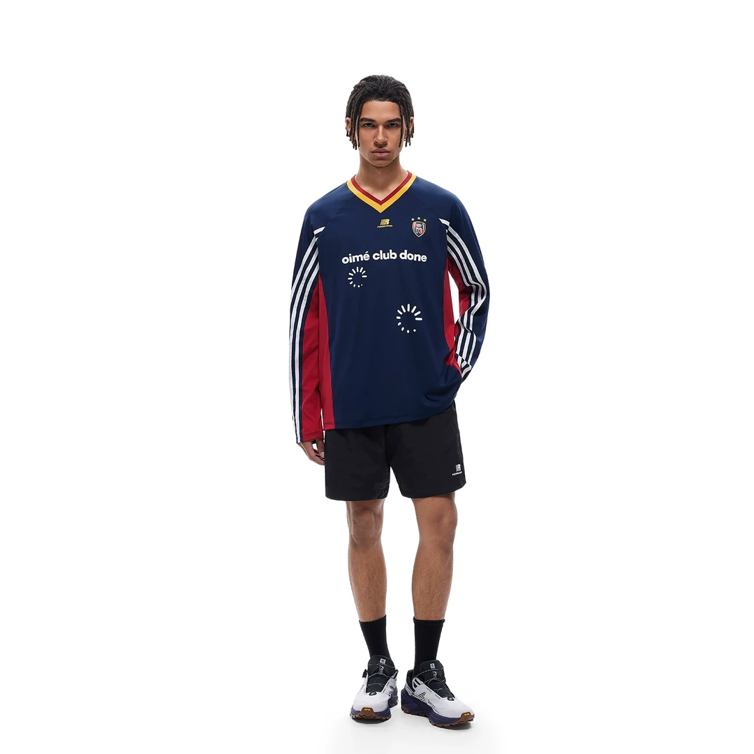 FDR官方店 blokecore速干织带徽章长袖T恤男女复古运动情侣装上衣