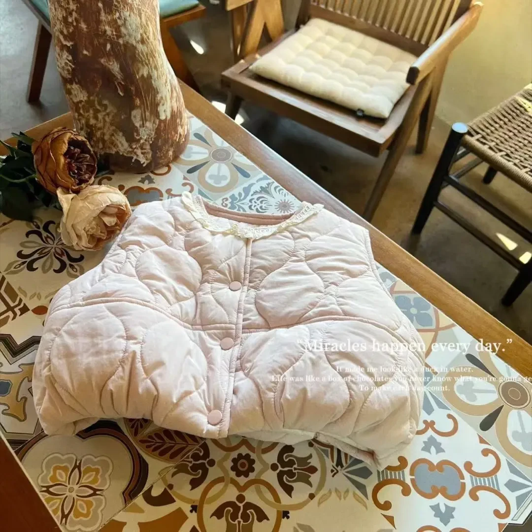 女童洋气时尚风冬季连帽棉马甲