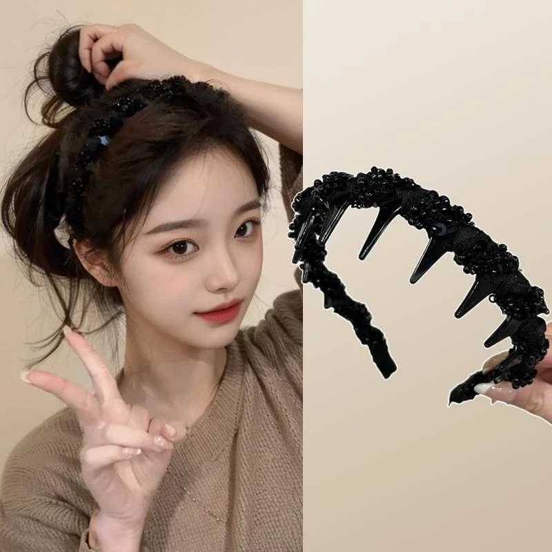 新款2025路易斯繁星发箍轻奢气质小香风手工串珠发箍发饰正反两戴