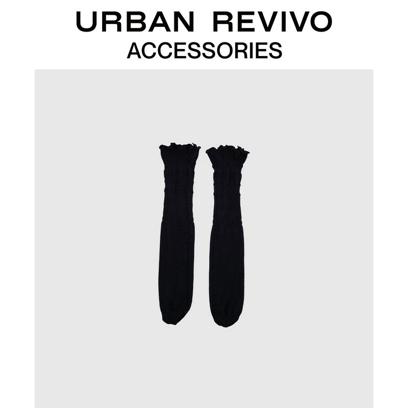 URBAN REVIVO2025春季新款女士镂空花纹袜子一双装UAYA50033