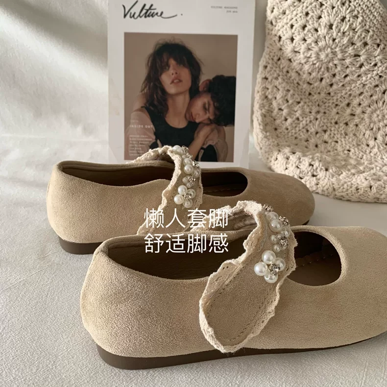 温柔步履生花~INS晚晚风圆头泡芙小姐玛丽珍鞋法式仙女jk勃肯单鞋