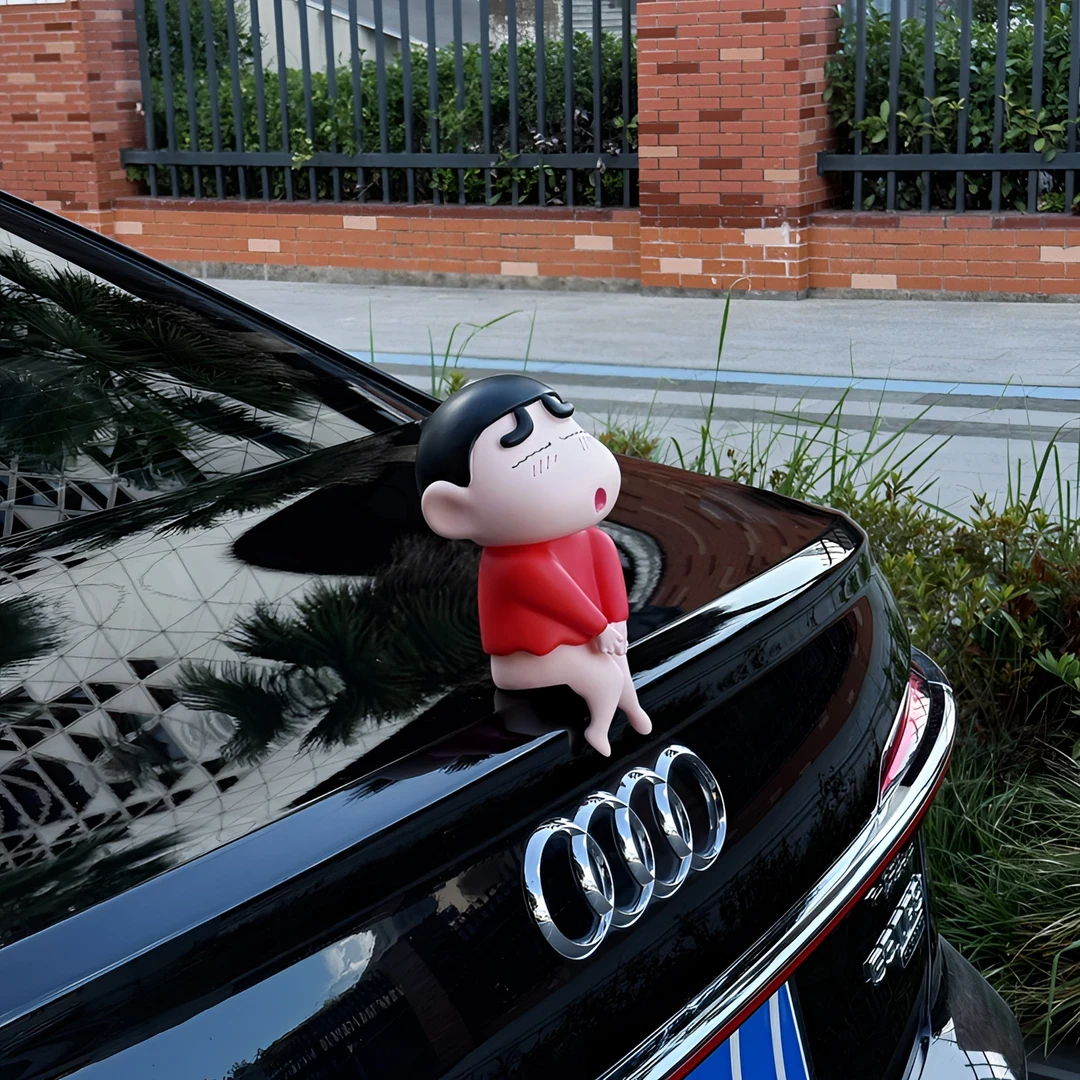 害羞小新2025网红车尾装饰品摆件高级感车尾顶车载车外摆件