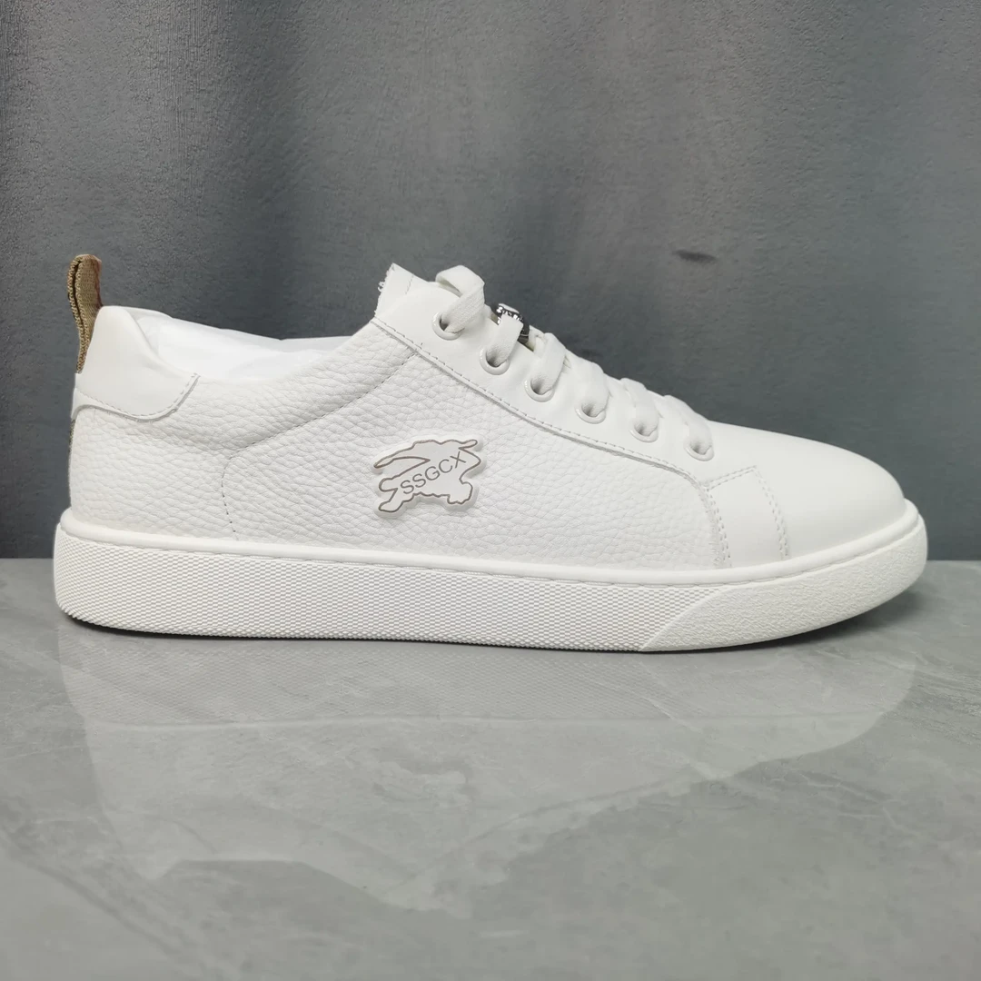 F31头层牛皮小白鞋板鞋透气休闲板鞋男款秋季一脚蹬休闲夏季