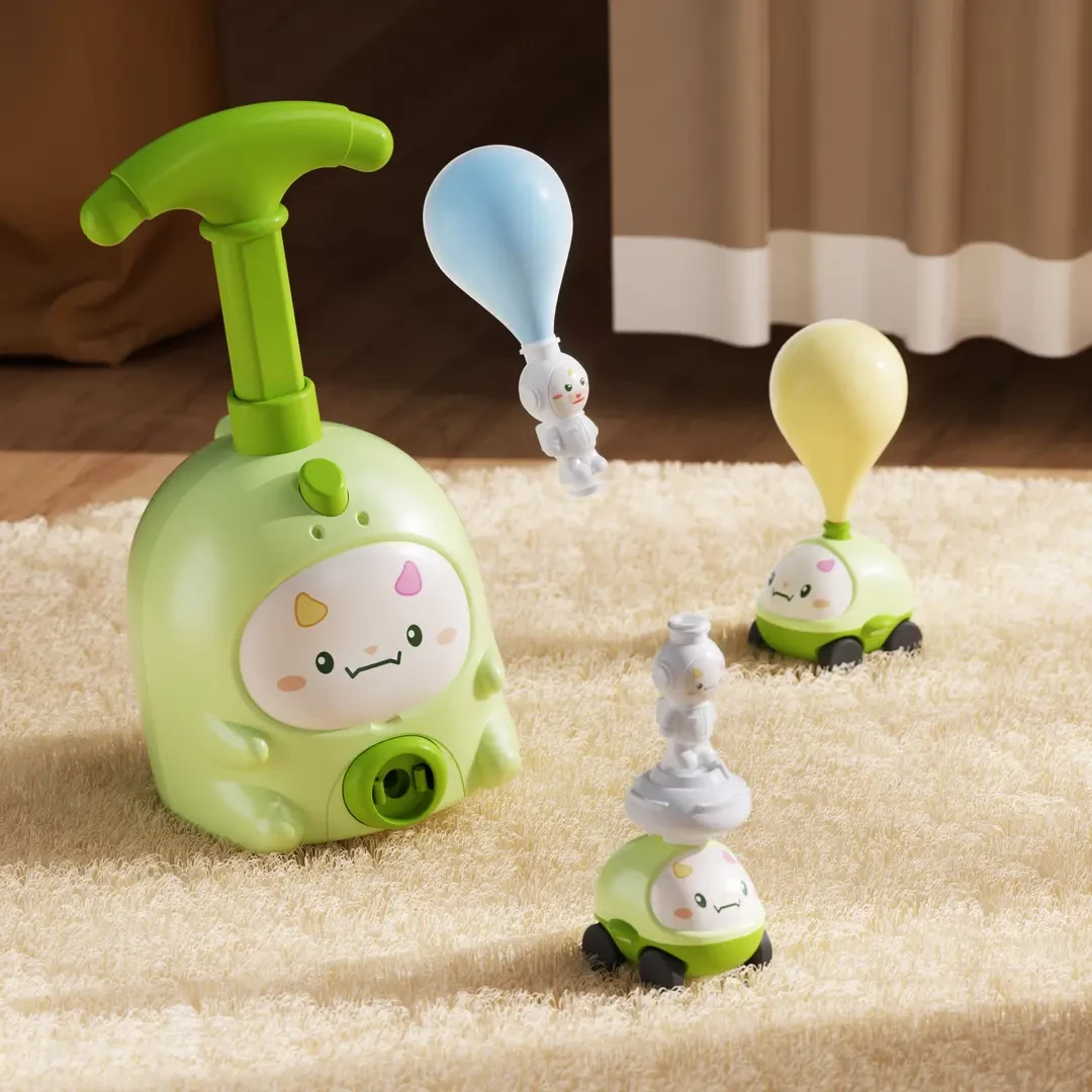 网红恐龙儿童玩具小猪空气动力车飞天气球车宝宝玩耍释放精力玩具