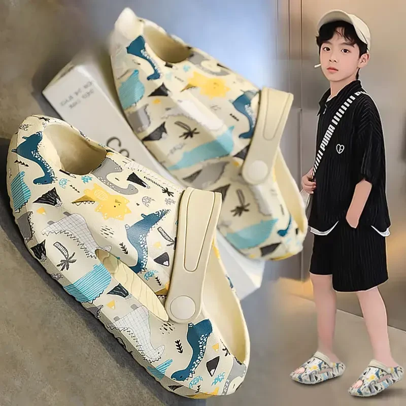 阿童木儿童拖鞋2025夏季男童沙滩凉拖鞋防滑中大童外穿软底一字拖