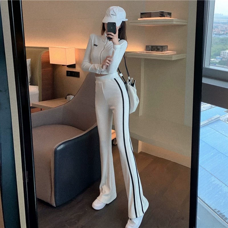 健身休闲运动套装女春秋2025年新款时尚洋气显瘦卫衣跑步两件套潮