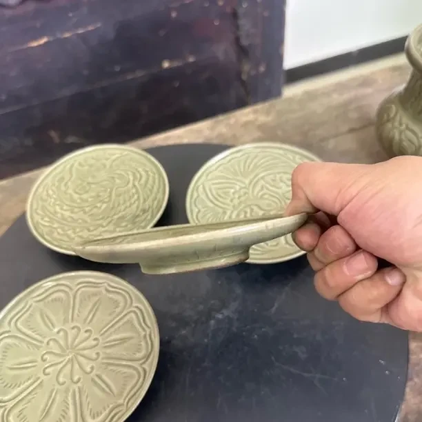 耀州窑青瓷壶承工艺品