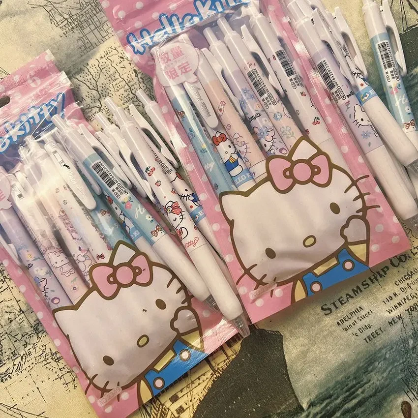凯蒂猫限定按动中性笔ins高颜值可爱风子弹头0.5卡通刷题中性笔LX