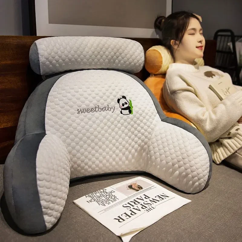 床上靠枕靠垫枕头冰丝靠背垫床头玩手机靠垫软宿舍乳胶护腰抱枕gk