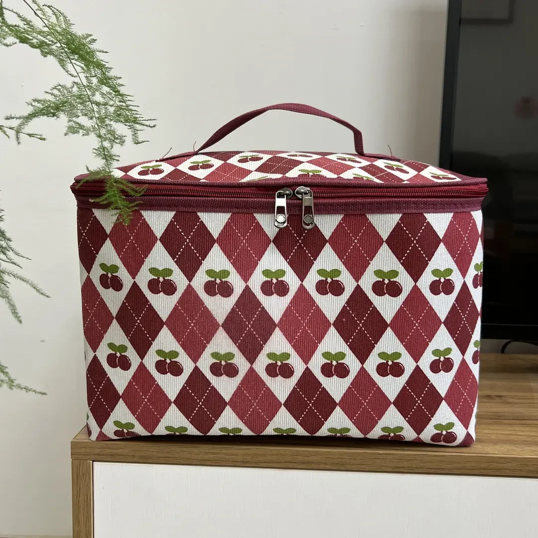 25升双拉链三层加厚内衣布艺卡通储物桌面收纳盒手工水洗