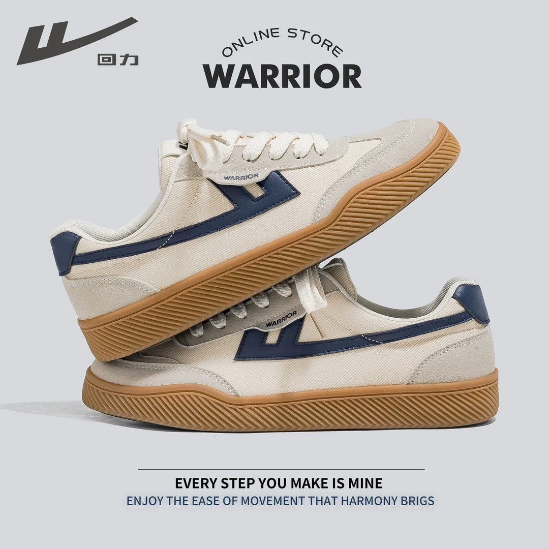 回力帆布鞋男士2025春秋新款厚底透气德训鞋潮鞋百搭休闲运动板鞋