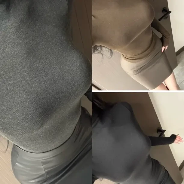 Mermaid人鱼珺 百搭基础2.0显瘦修身加绒长袖打底衫秋冬季内搭