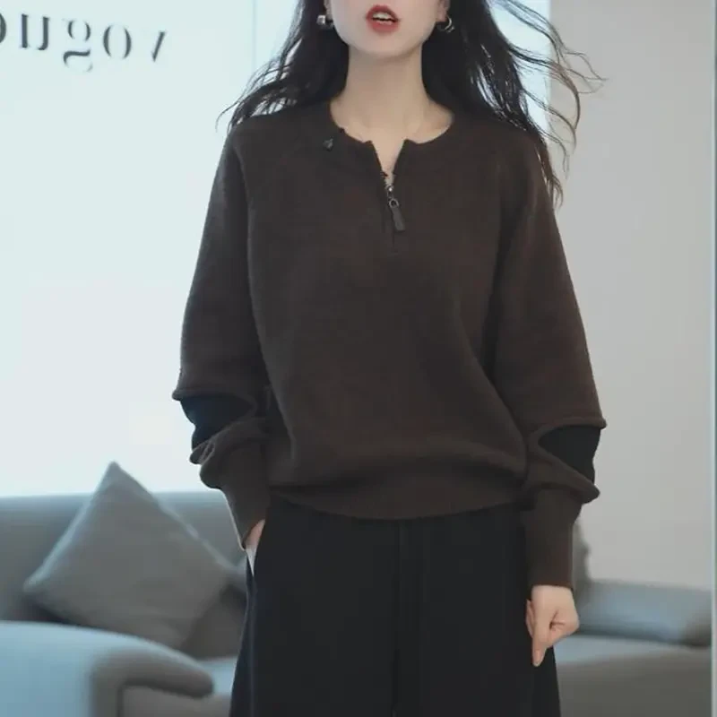 2025秋冬舒适软糯百搭休闲女士慵懒风显瘦小众炸街高级感女装