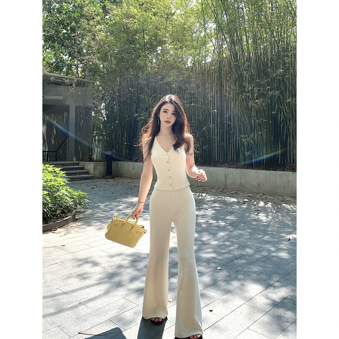 【QIUROUYAO邱肉瑶】职场精英icon*质感通勤马甲长裤套装