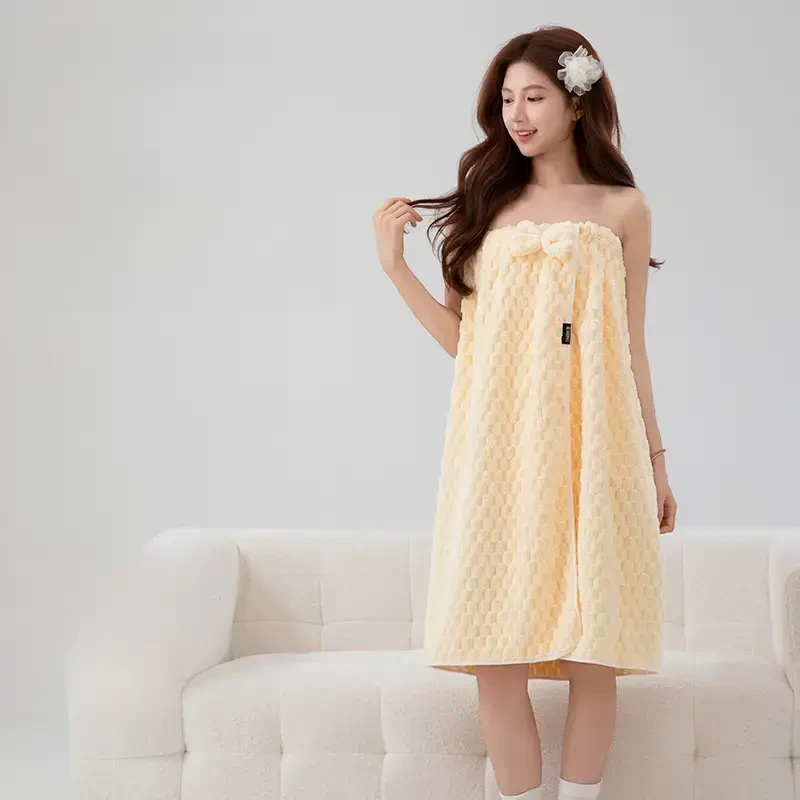 可穿抗菌浴巾高颜值浴裙成人比纯棉吸水洗澡可穿式可爱