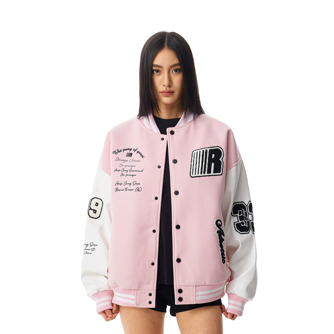 FDR官方店 飞马图案加厚棒球服外套男女秋冬美式复古宽松情侣夹克