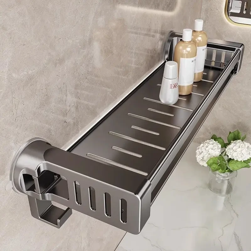 吸盘置物架浴室卫生间置物架隐形免打孔壁挂式厕所墙上收纳架子