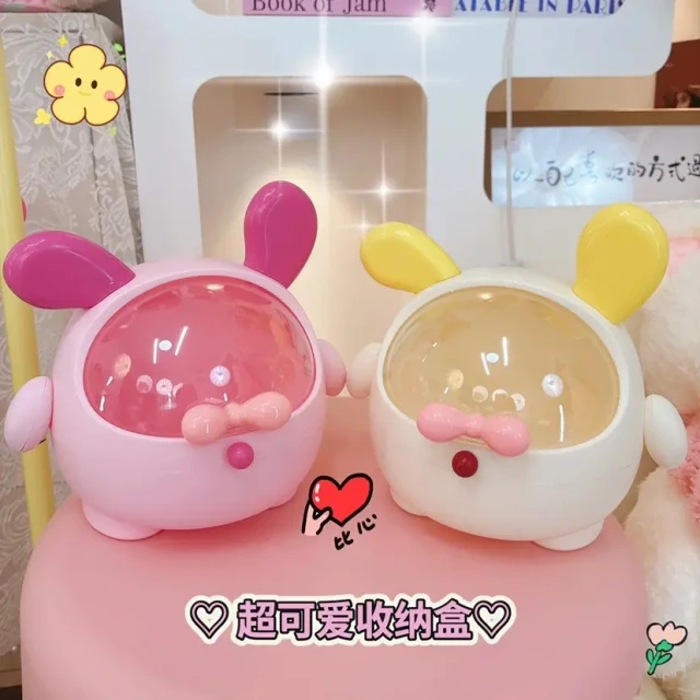 创意墩墩狗发饰盒桌面收纳大容量儿童女孩发圈头绳首饰收纳盒子