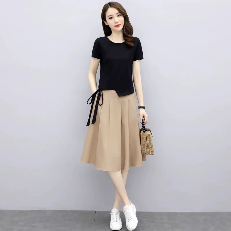 棉麻连衣裙女两件套2025年夏季新款女装气质小个子亚麻套装裙子潮