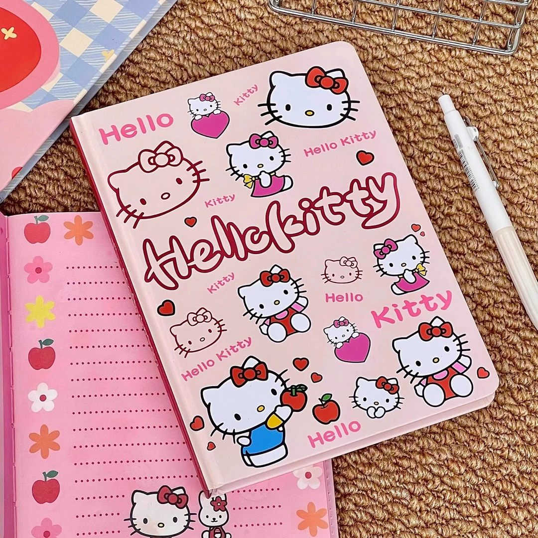 hellokittyA5笔记本彩页内页加厚手账本KT猫少女心学生记事本