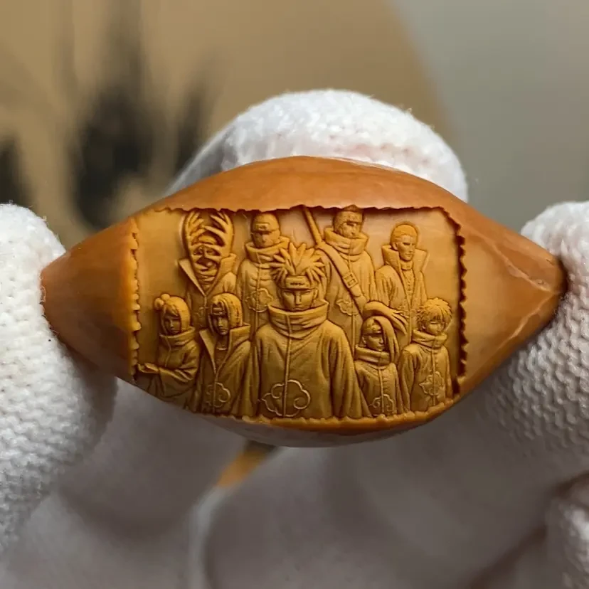 橄榄核雕刻卡通动漫单籽橄榄核雕火影忍者晓组织佩恩童年回忆吊坠