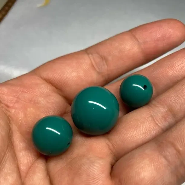 蓝绿色光珠 圆珠