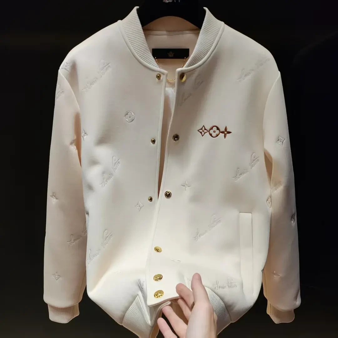 高品质2025秋季新款潮牌高端宽松休闲百搭时尚潮流刺绣棒球领夹克
