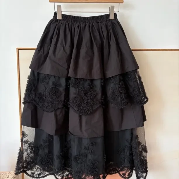 熊姑娘黑色蛋糕裙