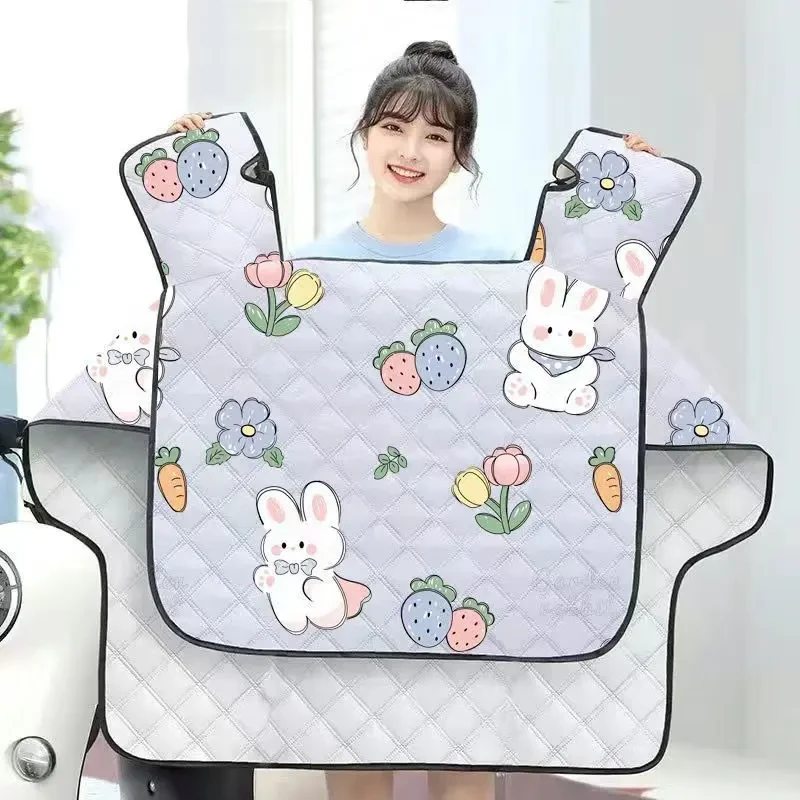 电动车挡风被夏季防晒防水电瓶摩托车防风罩四季通用小型夏天新款