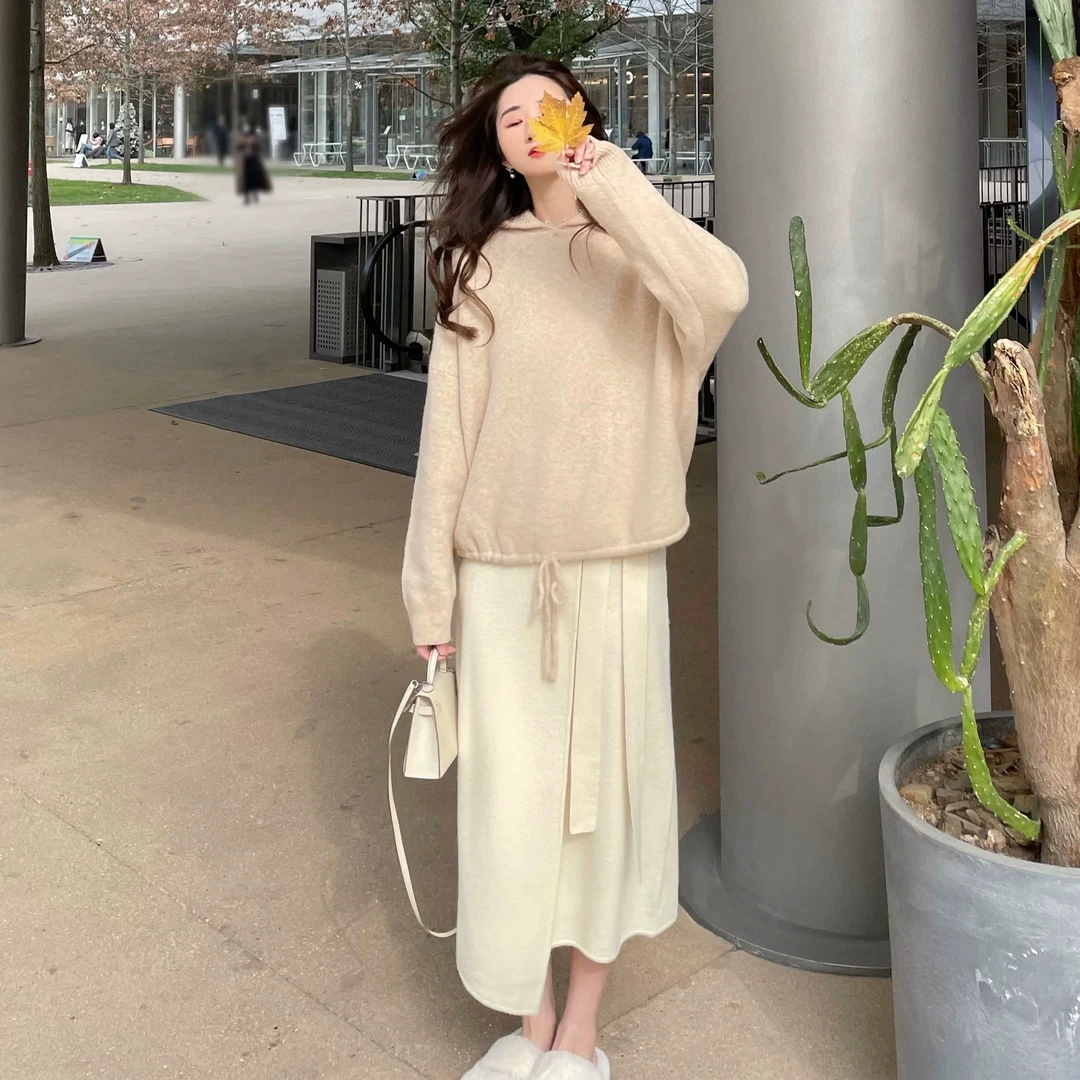 2折HOWALOOK  不规则飘带半裙 活页针织小心机~