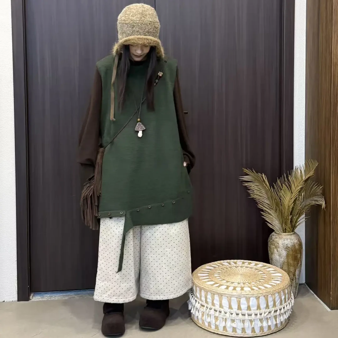 （花花服饰）890796波浪圆领手工大版毛衣马甲