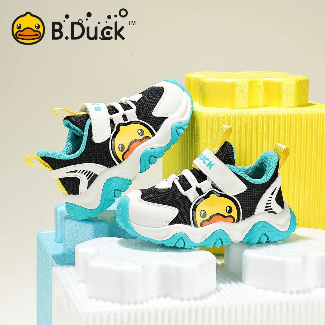 B.Duck小黄鸭儿童网面春季男女童新款户外魔术贴运动鞋 B1686863