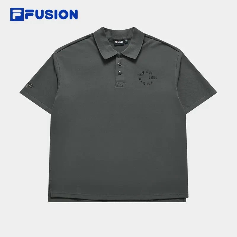 Fila/斐乐时尚舒适骑行短袖POLO衫翻领运动上衣宽松透气男款T恤