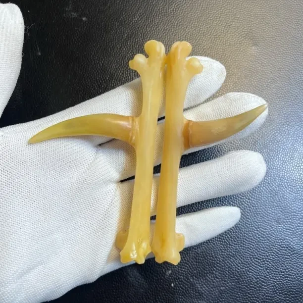鸡爪骨手把件黄骨黄蹬个性蹬一对