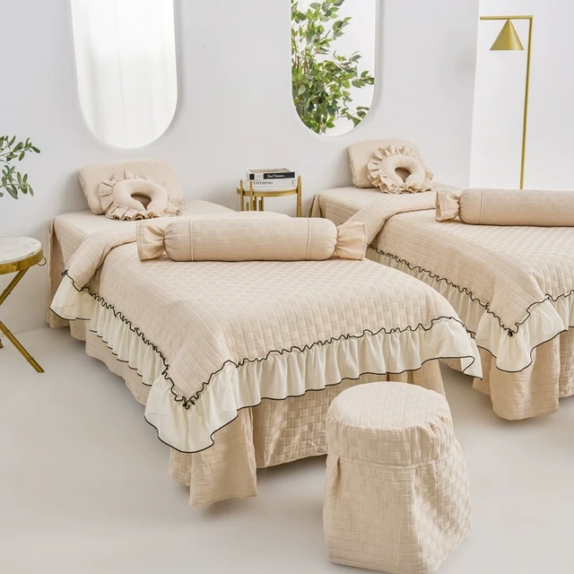 BIOSSANCE新款美容床罩四件套床罩高端奶油风皮肤管理美容院用春