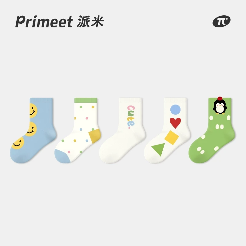 primeet派米儿童袜子A类袜卡通可爱宝宝童袜男童女宝春秋萌趣长袜