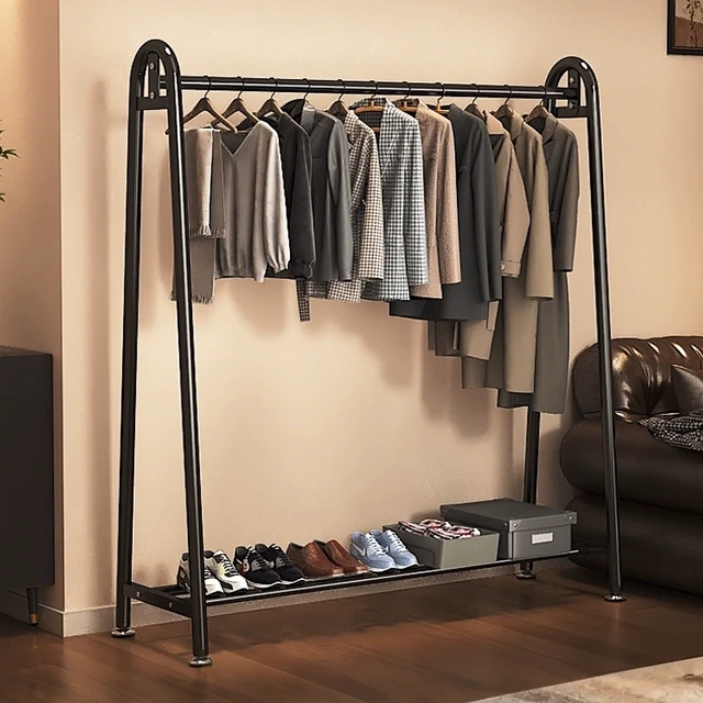 衣帽架落地客厅卧室晾衣架家用阳台可移动凉衣架室内简易挂衣架子