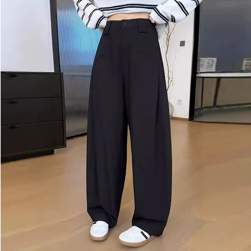 【咖德诺】弯刀休闲西裤女早秋新款胖妹妹高腰显瘦梨形身材大码垂感