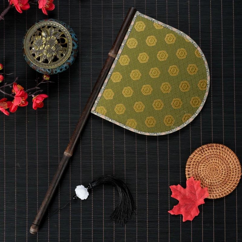 古风刀把扇紫竹长流苏长柄国风刀扇便面扇汉服拍照道具装饰舞蹈扇