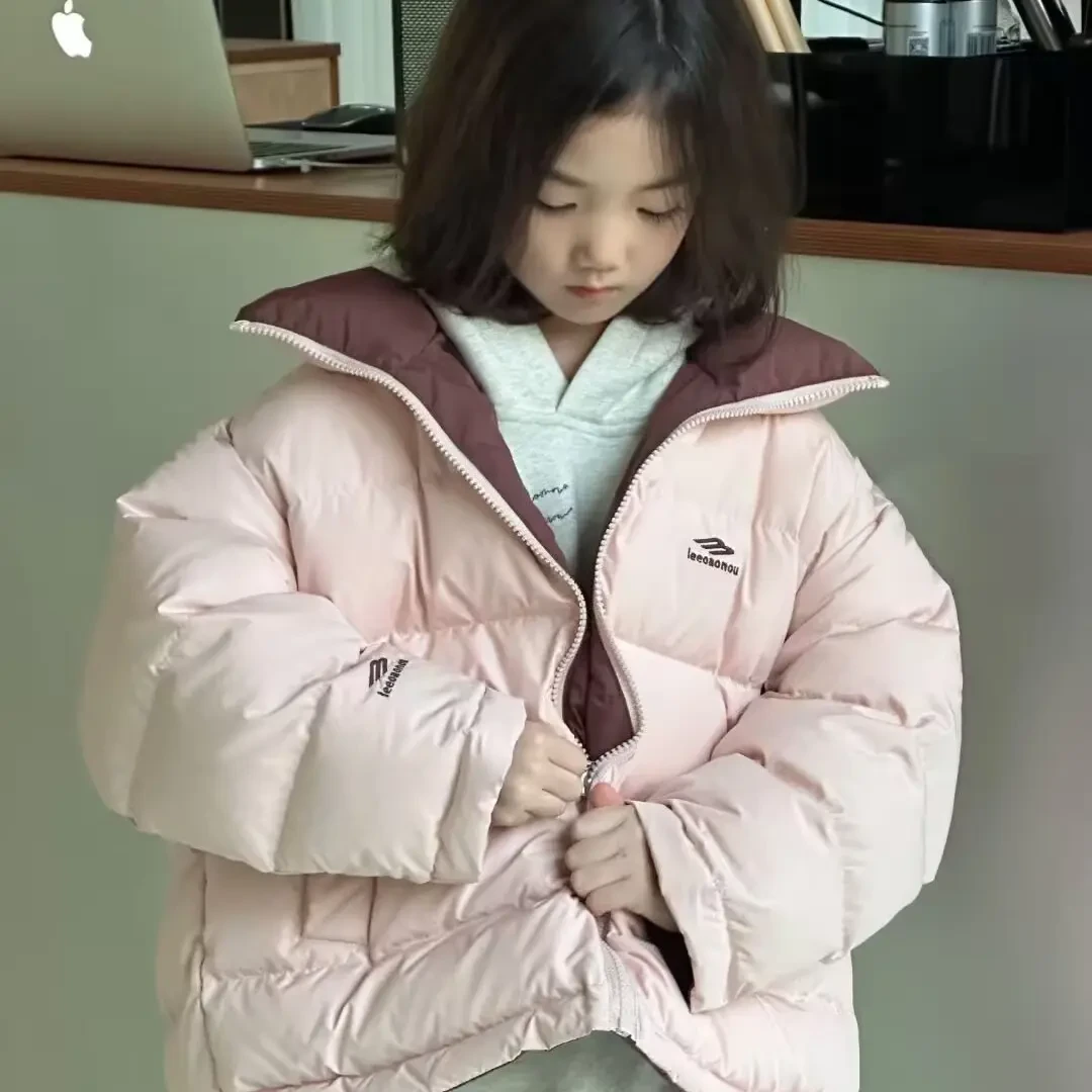 厚款韩版短款加绒加厚款儿童秋冬潮流时尚保暖羽绒服外套冬季844
