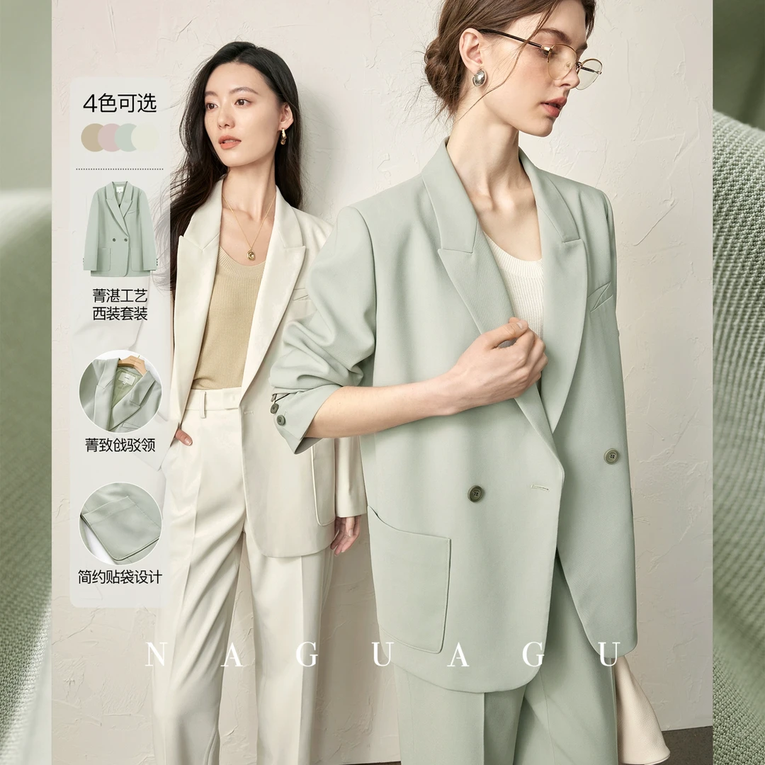 南瓜谷 髙知通勤西装套装~西装外套女新款休闲西服套装高级感正装