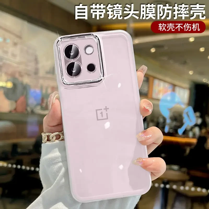 适用一加13t自带镜头膜手机壳一加13透明全包一加ace5pro简约防摔