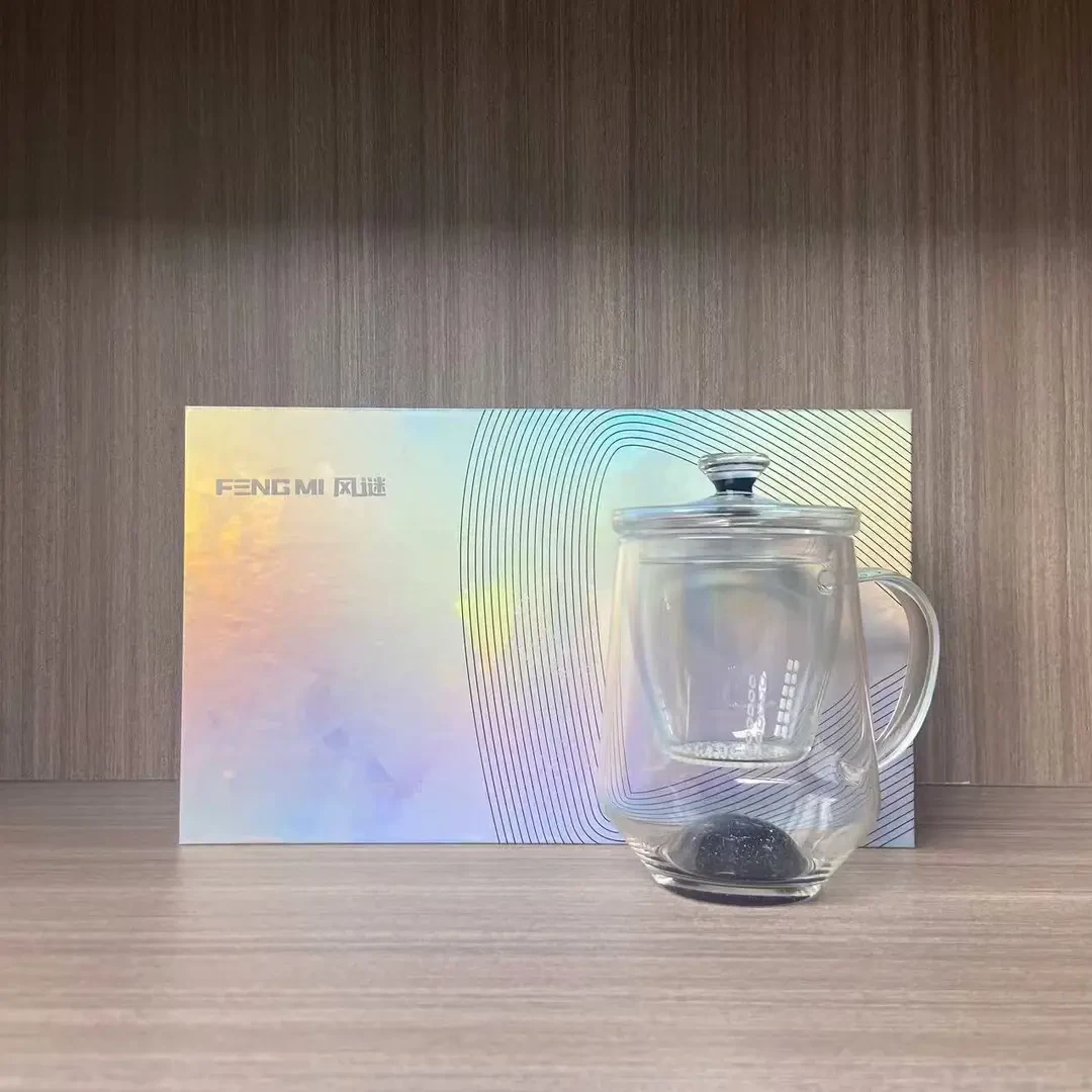 风谜·璀璨星瀚杯高硼硅玻璃办公杯透明网红创意带盖耐热养生杯