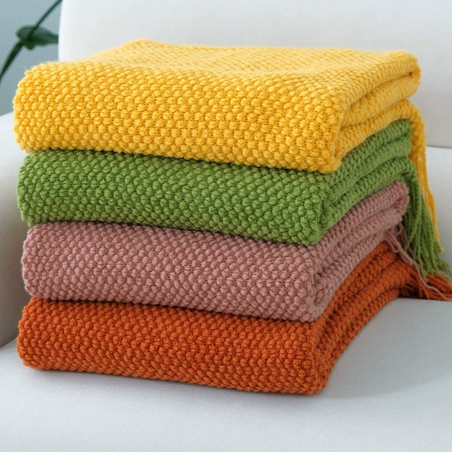 优选莫兰迪针织毯轻奢高级感沙发毯子民宿床尾巾装饰搭巾客厅午睡