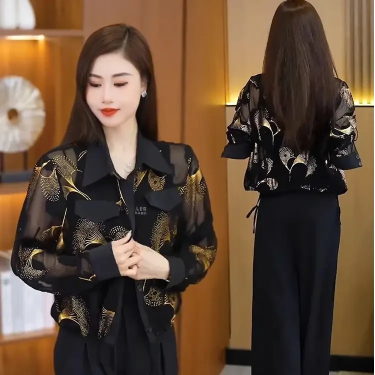 时尚洋气薄款短外套女2025春季新款宽松显瘦开衫防晒衫百搭上衣潮