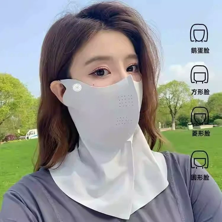 冰丝防晒口罩防紫外线女夏季2024新款薄透气高颜值全脸护眼角面罩