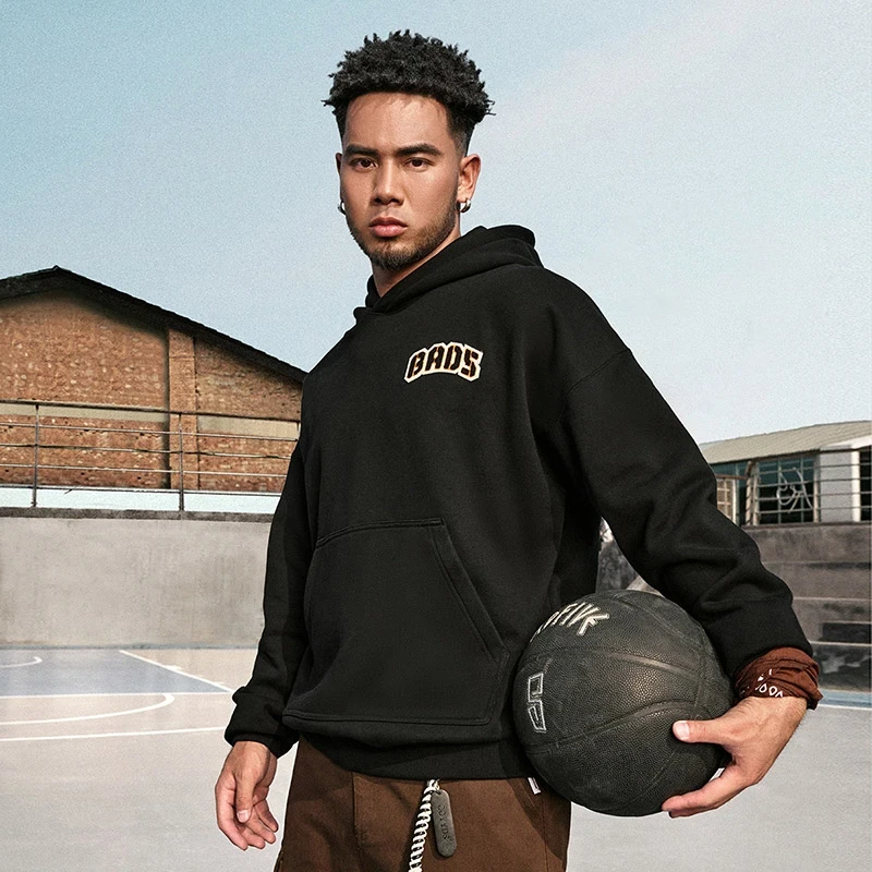 李宁官方反伍BADFIVE连帽卫衣男子长袖百搭宽松休闲套头衫AWDU503