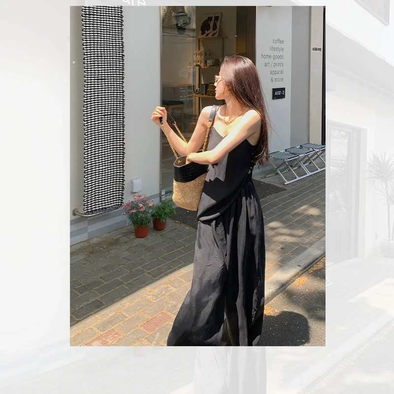 【呼吸感铜氨】夏季休闲套装女2023年新款吊带背心&阔腿裤QD231036